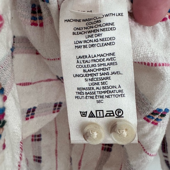 Pilcro Anthropologie Embroidered Cotton Blouse. - Picture 5 of 6